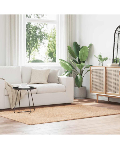 Tapis Shaggy à poils longs NAVARRA beige 130x200 cm polyester | Mobilier & Déco