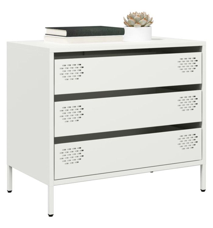 Buffet blanc 68x39x58,5 cm acier laminé à froid | Mobilier & Déco
