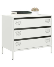 Buffet blanc 68x39x58,5 cm acier laminé à froid | Mobilier & Déco