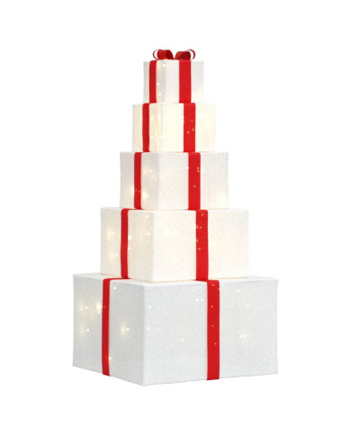 Boîte-cadeau de décoration de Noël 250 LED blanc chaud | Mobilier & Déco