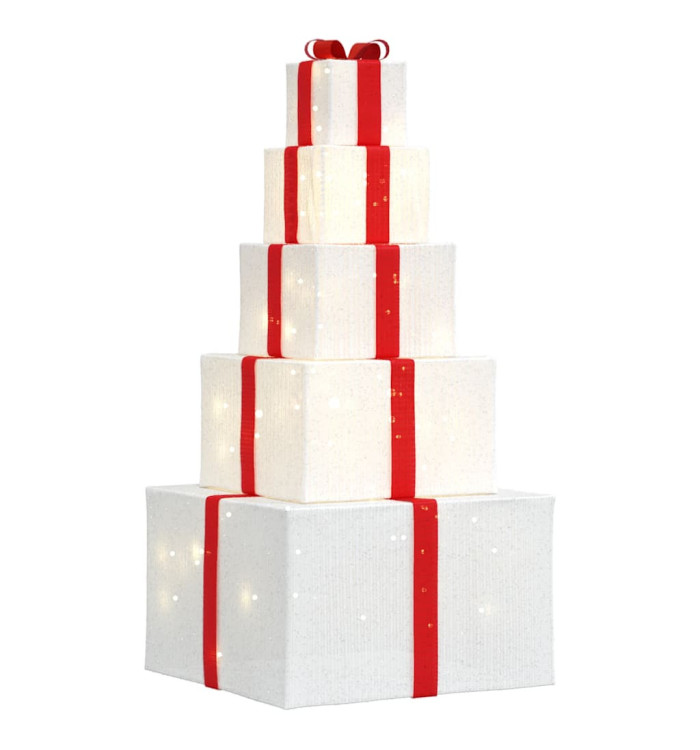 Boîte-cadeau de décoration de Noël 250 LED blanc chaud | Mobilier & Déco