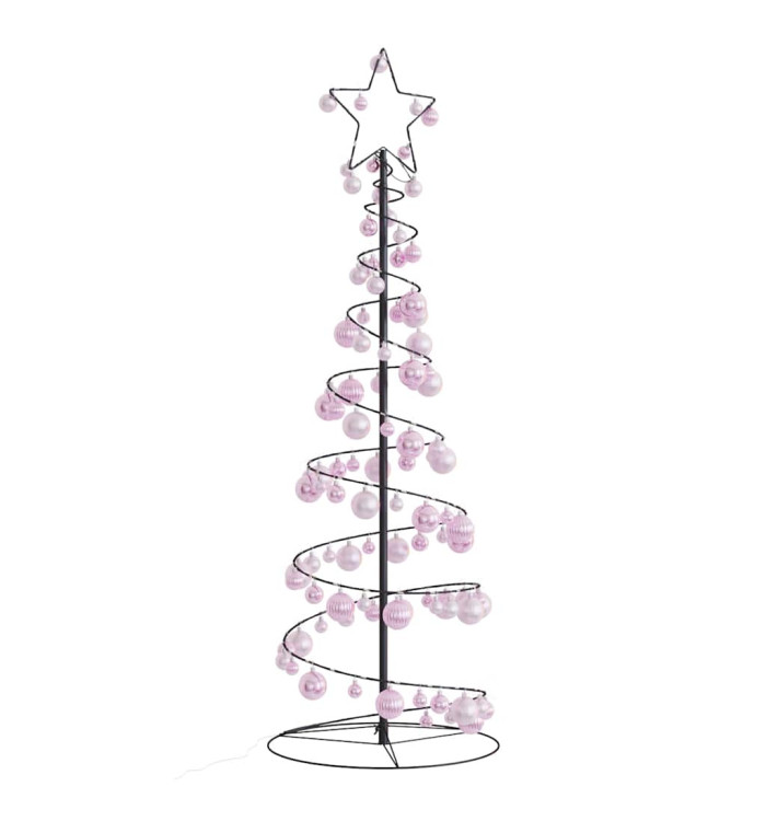 Sapin de Noël à LED avec boules 100 LED blanc chaud 150 cm | Mobilier & Déco