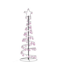 Sapin de Noël à LED avec boules 100 LED blanc chaud 150 cm | Mobilier & Déco