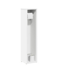 Meuble de salle de bain avec porte-rouleau blanc 20,5x20x90 cm | Mobilier & Déco