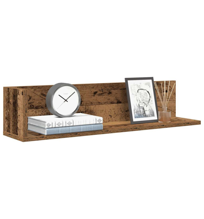 Étagères murales 2pcs vieux bois 75x16,5x16,5cm bois ingénierie | Mobilier & Déco