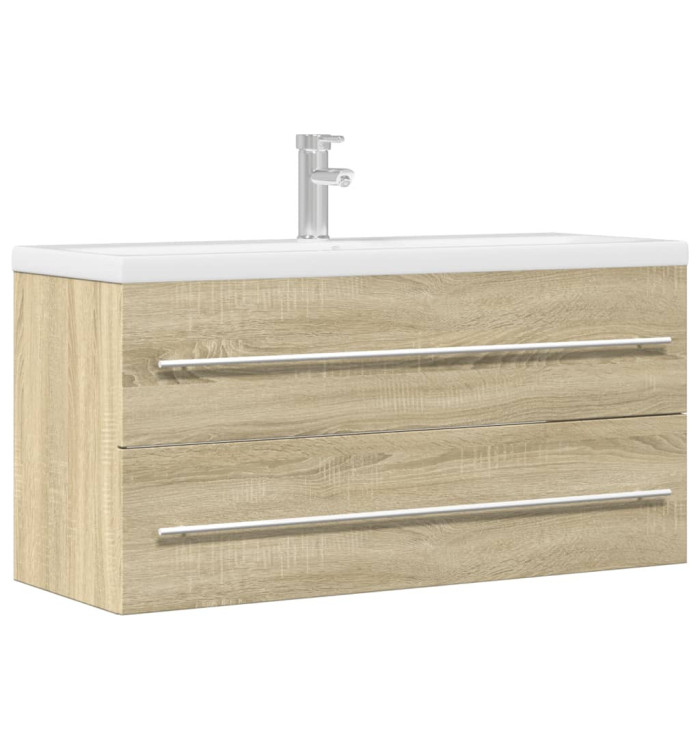 Armoire d'évier Chêne sonoma 100x38,5x48 cm Aggloméré | Mobilier & Déco