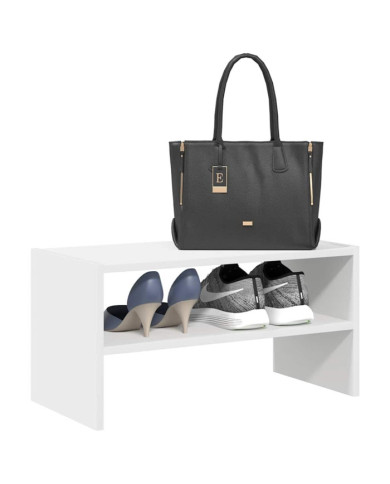 Étagère à chaussures empilable blanc 60x30x30,5 cm | Mobilier & Déco