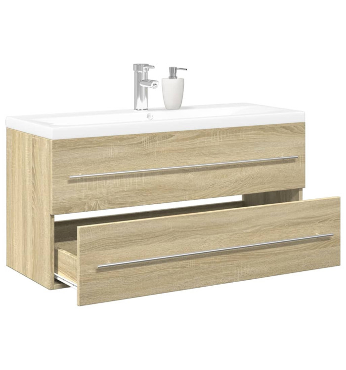 Ensemble de meubles de salle de bain 2 pcs chêne sonoma | Mobilier & Déco