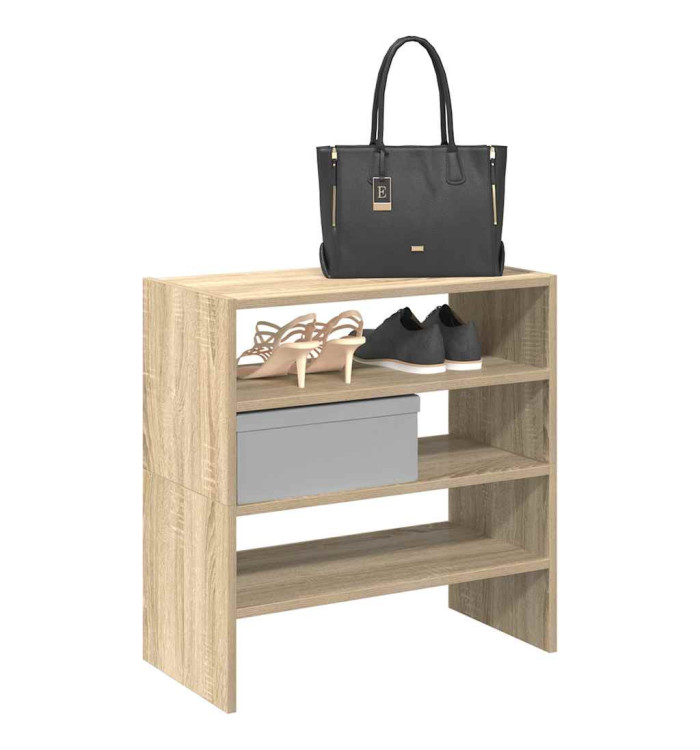 Étagères à chaussures 2 pcs empilable chêne sonoma 60x30x30,5cm | Mobilier & Déco