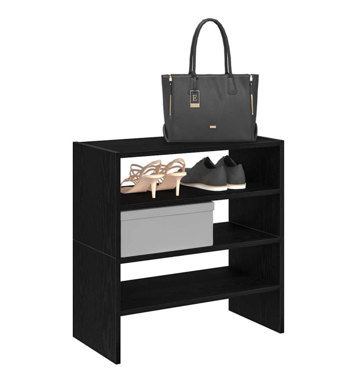 Étagères à chaussures, 2 pièces, empilables, chêne noir | Mobilier & Déco