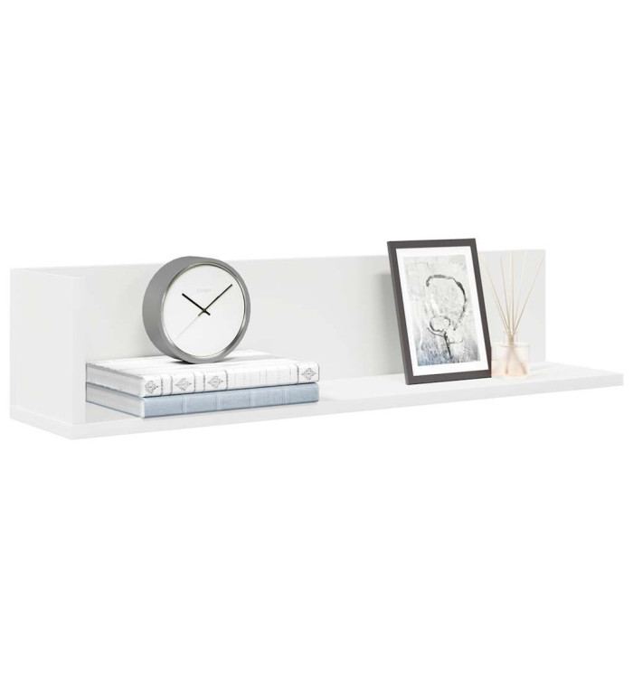 Étagères murales 2 pcs blanc 75x16,5x16,5 cm bois d'ingénierie | Mobilier & Déco