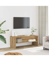 Meuble TV chêne artisanal 100x40x40 cm bois d'ingénierie | Mobilier & Déco