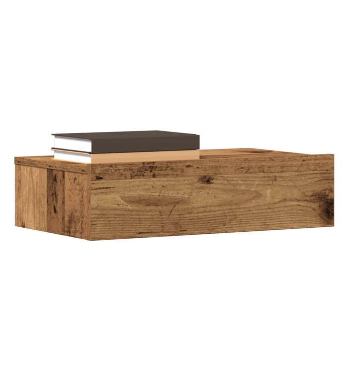 Table de chevet vieux bois 60x35 cm bois d'ingénierie | Mobilier & Déco