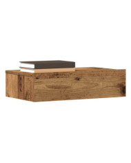 Table de chevet vieux bois 60x35 cm bois d'ingénierie | Mobilier & Déco