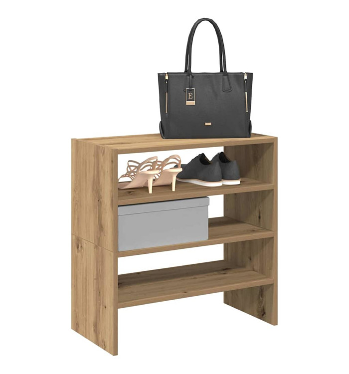 Étagères à chaussures 2 pcs empilable chêne artisanal | Mobilier & Déco
