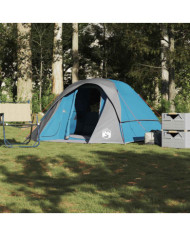 Tente de camping de cabine 4 personnes bleu imperméable | Mobilier & Déco