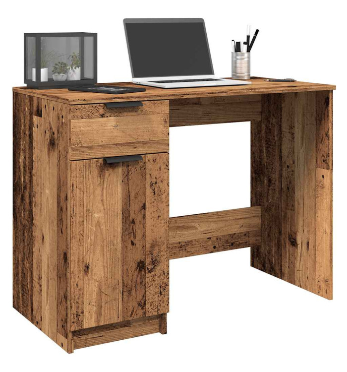 Bureau vieux bois 100x50x75 cm bois d'ingénierie | Mobilier & Déco