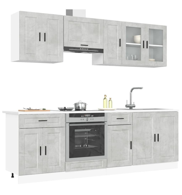 Ensemble d'armoires de cuisine 8 pcs Kalmar bois d'ingénierie | Mobilier & Déco