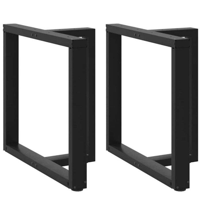 Pieds de table à manger en T, 2 pièces, noir, 80 x 35 x (72-73) cm, acier | Mobilier & Déco