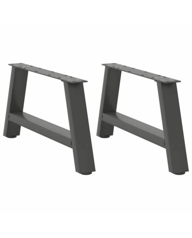 Pieds de table basse en forme de A 2 pièces Anthracite 70 x (30-31) cm Acier | Mobilier & Déco