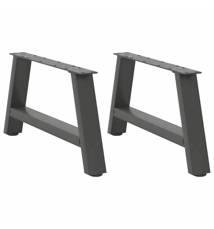 Pieds de table basse en forme de A 2 pièces Anthracite 70 x (30-31) cm Acier | Mobilier & Déco