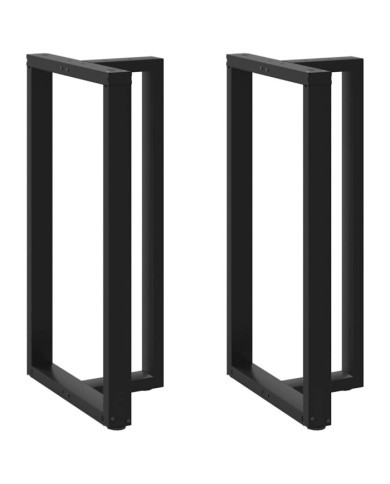 Pieds de table de bar en forme de T, 2 pièces, noir, 60 x 35 x (110-111) cm, acier | Mobilier & Déco