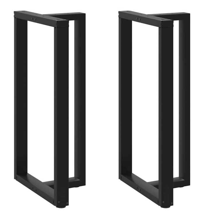 Pieds de table de bar en forme de T, 2 pièces, noir, 60 x 35 x (110-111) cm, acier | Mobilier & Déco