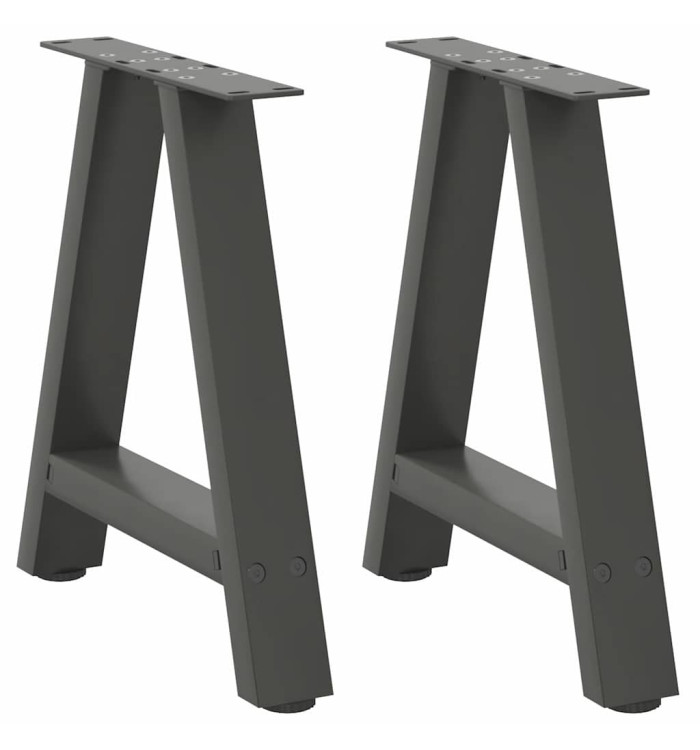 Pieds de table basse en forme de A 2 pièces Anthracite 38 x (42-43) cm Acier | Mobilier & Déco