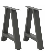 Pieds de table basse en forme de A 2 pièces Anthracite 38 x (42-43) cm Acier | Mobilier & Déco
