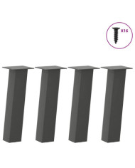 Pieds de table basse 4 pièces Anthracite 30 cm Acier | Mobilier & Déco