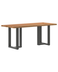Table à manger et bord naturel bois massif chêne rectangulaire | Mobilier & Déco
