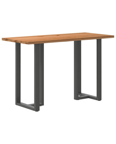 Table de bar rectangulaire en bois massif de chêne marron clair 180 x 80 x 102 cm | Mobilier & Déco