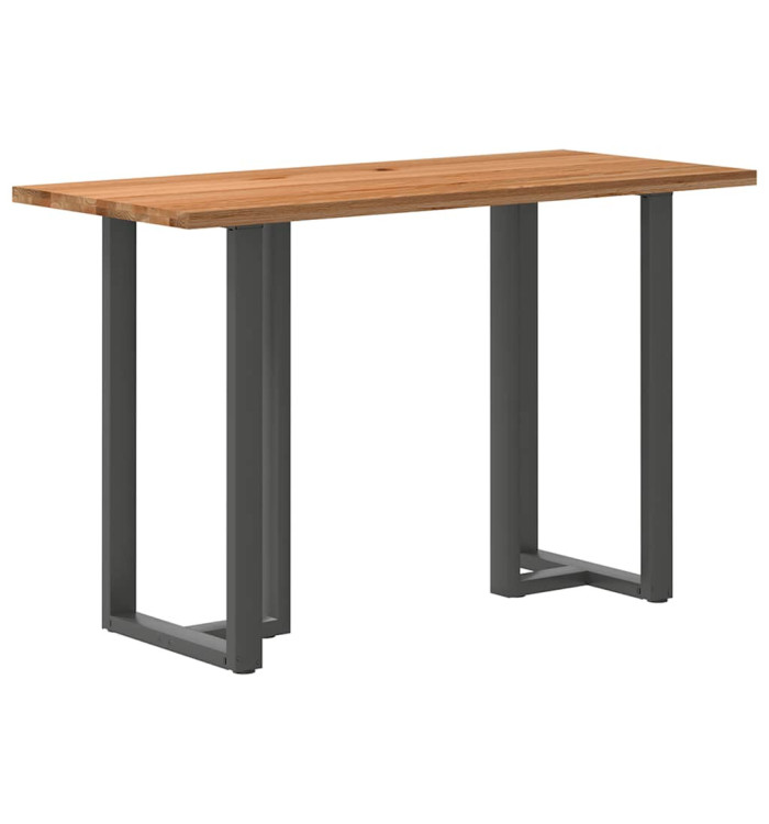 Table de bar rectangulaire en bois massif de chêne marron clair 180 x 80 x 102 cm | Mobilier & Déco