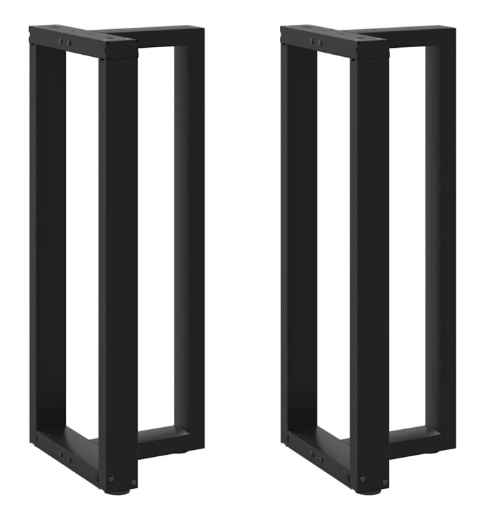 Pieds de table de bar en forme de T, 2 pièces, noir, 50 x 35 x (100-101) cm, acier | Mobilier & Déco