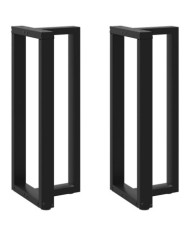 Pieds de table de bar en forme de T, 2 pièces, noir, 50 x 35 x (100-101) cm, acier | Mobilier & Déco