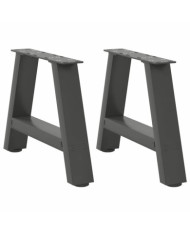 Pieds de table basse en forme de A, 2 pièces, anthracite, 50 x (30-31) cm, acier | Mobilier & Déco