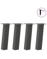 Pieds de table basse 4 pièces Anthracite 42 cm Acier | Mobilier & Déco