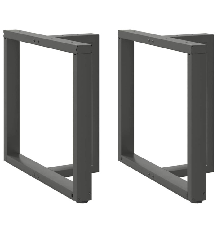 Pieds de table à manger en T 2 pièces Anthracite 80 x 35 x (72-73) cm Acier | Mobilier & Déco