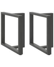 Pieds de table à manger en T 2 pièces Anthracite 80 x 35 x (72-73) cm Acier | Mobilier & Déco