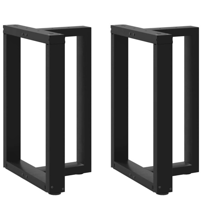 Pieds de table à manger en T, 2 pièces, noir, 50 x 35 x (72-73) cm, acier | Mobilier & Déco