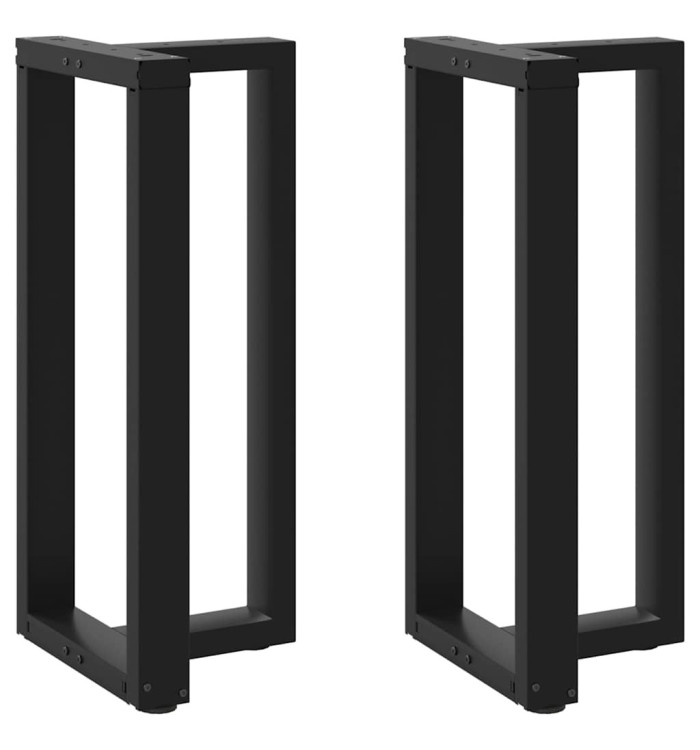 Pieds de table de bar en forme de T, 2 pièces, noir, 50 x 35 x (90-91) cm, acier | Mobilier & Déco