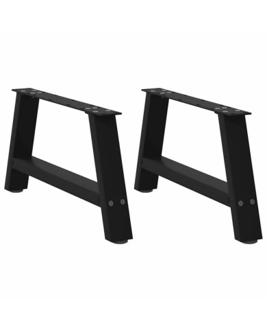 Pieds de table basse en forme de A, 2 pièces, noir, 70 x (30-31) cm, acier | Mobilier & Déco