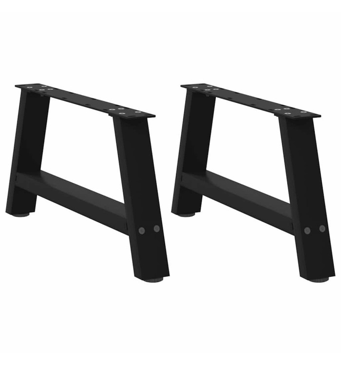 Pieds de table basse en forme de A, 2 pièces, noir, 70 x (30-31) cm, acier | Mobilier & Déco