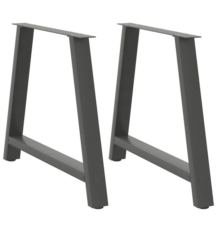 Pieds de table à manger en forme de A 2 pièces Anthracite 100 x (72-73) cm Acier | Mobilier & Déco