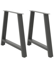 Pieds de table à manger en forme de A 2 pièces Anthracite 100 x (72-73) cm Acier | Mobilier & Déco