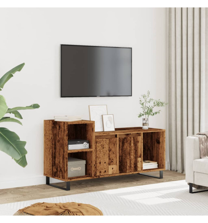 Meuble TV vieux bois 100x35x55 cm bois d'ingénierie | Mobilier & Déco