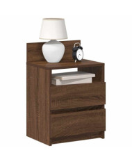 Tables de chevet 2 pcs avec 2 tiroirs chêne marron 40x33x60 cm | Mobilier & Déco