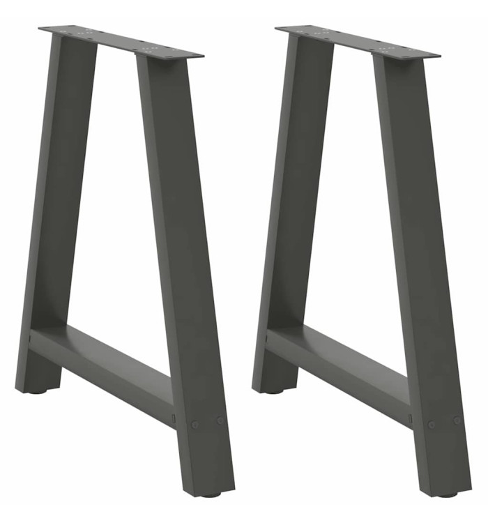 Pieds de table à manger en forme de A 2 pièces Anthracite 80 x (72-73) cm Acier | Mobilier & Déco