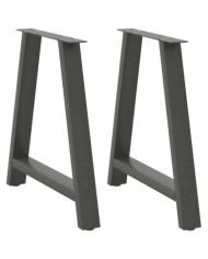 Pieds de table à manger en forme de A 2 pièces Anthracite 80 x (72-73) cm Acier | Mobilier & Déco