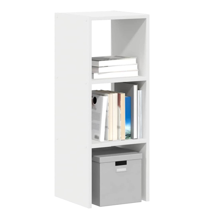 Bibliothèque empilable blanc 30x30x80 cm bois d'ingénierie | Mobilier & Déco